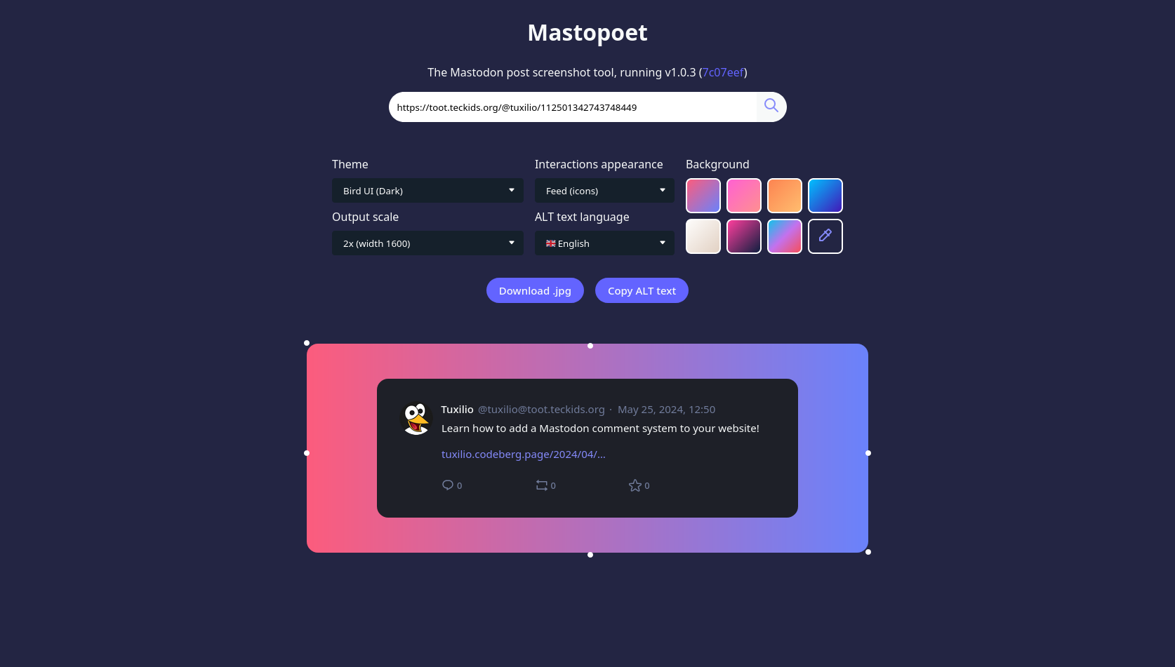 Mastopoet Website